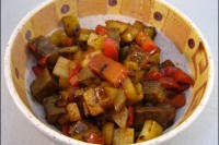 Kohlrabipfanne mit Rinderbraten