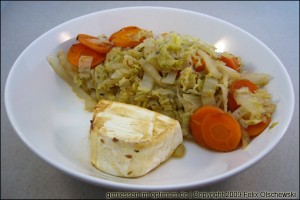 Camembert mit Chinakohl