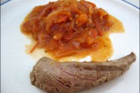 Lamm mit Zwiebelsoße