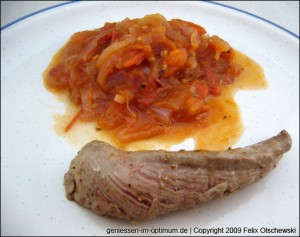 Lamm mit Zwiebelsoße