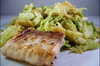 Lachsfilet mit Wirsing