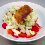 Haehnchenbrust auf Salat