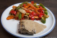 Rinderbraten mit Paprikapfanne