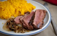 Roastbeef mit Kürbisbrei
