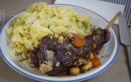 Hasenkeule mit Wirsing