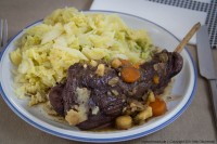 Hasenkeule mit Wirsing