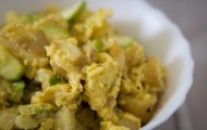 Gebratene Zucchini mit Rührei